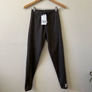 NWT Zara Girls Leggings Dark Green Size 13-14